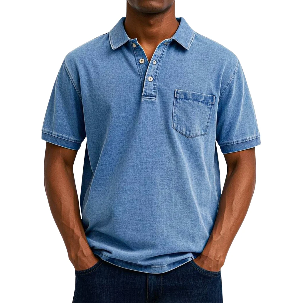 Chemise homme à manches courtes en coton-polyester
