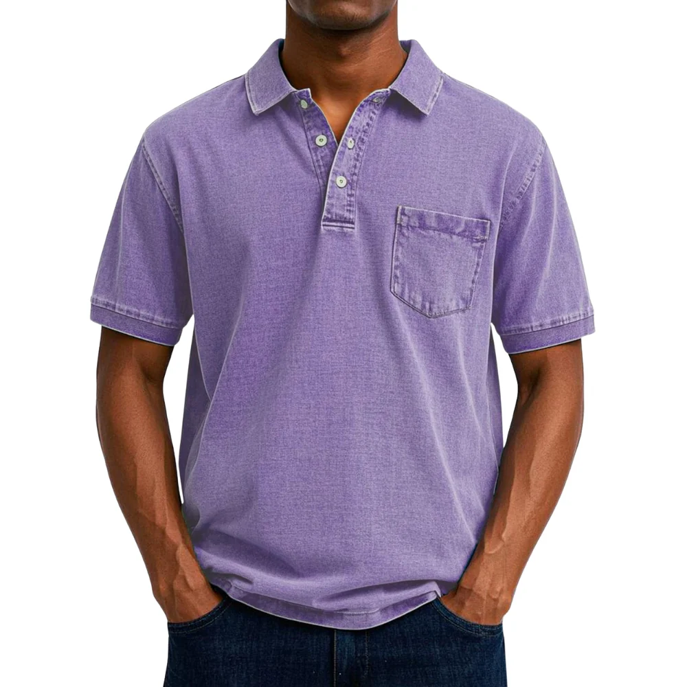 Chemise homme à manches courtes en coton-polyester - Image 10