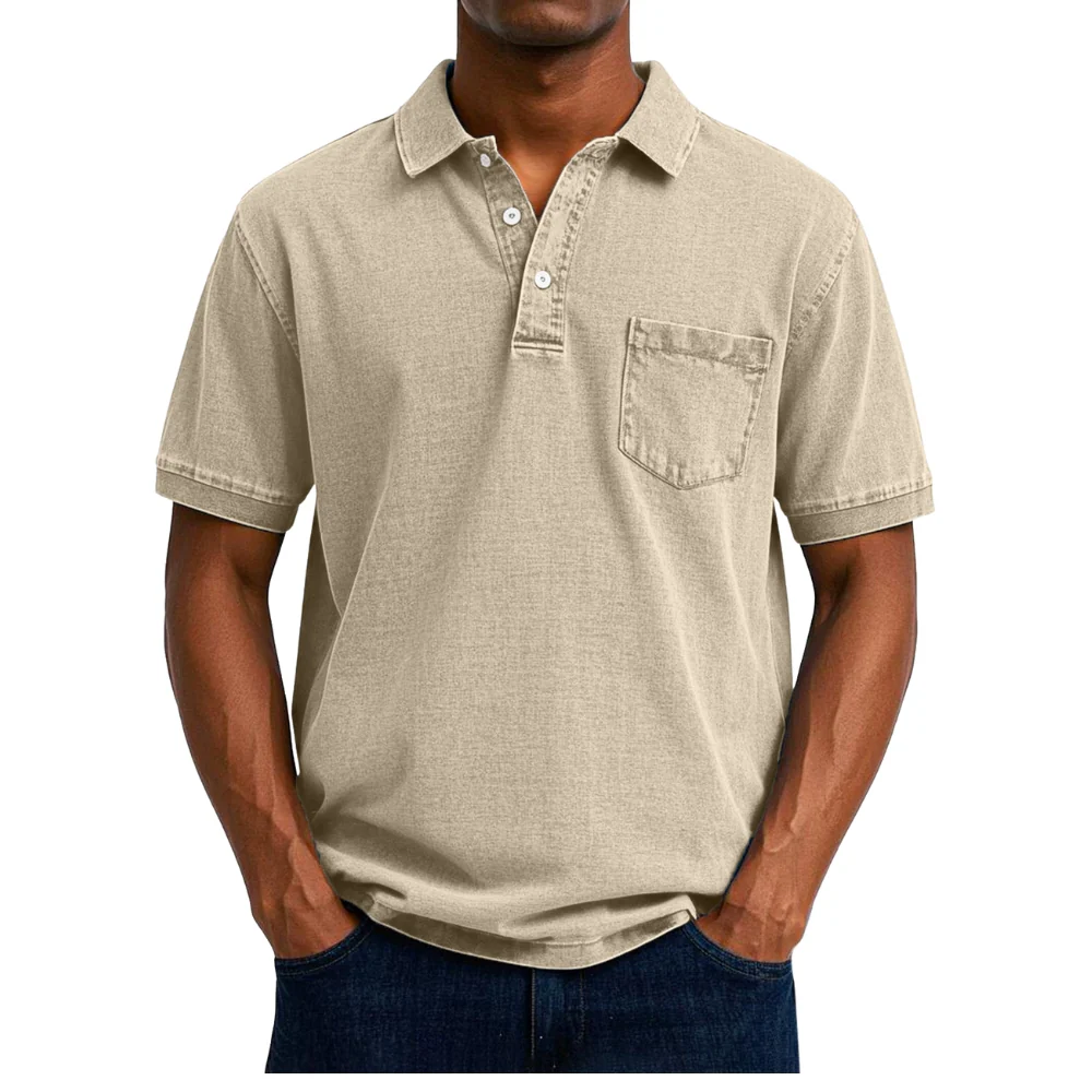 Chemise homme à manches courtes en coton-polyester - Image 7