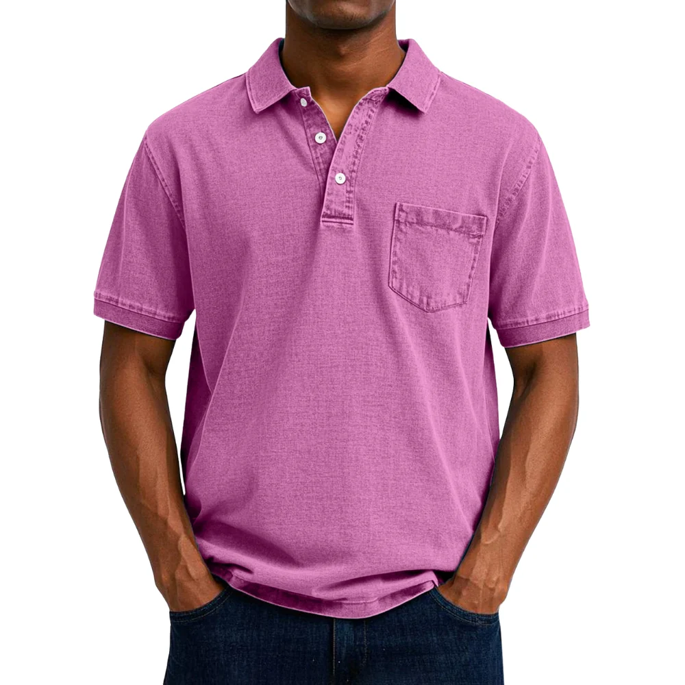 Chemise homme à manches courtes en coton-polyester - Image 8