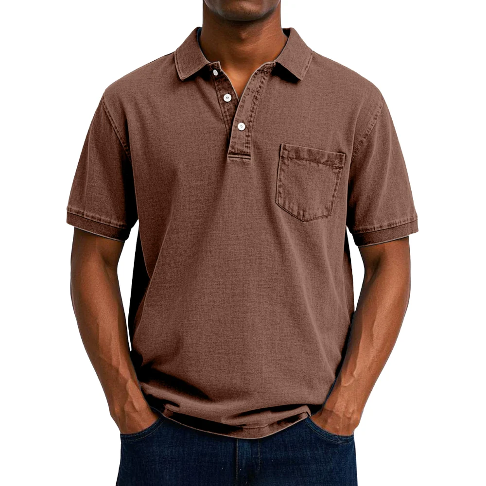 Chemise homme à manches courtes en coton-polyester - Image 9