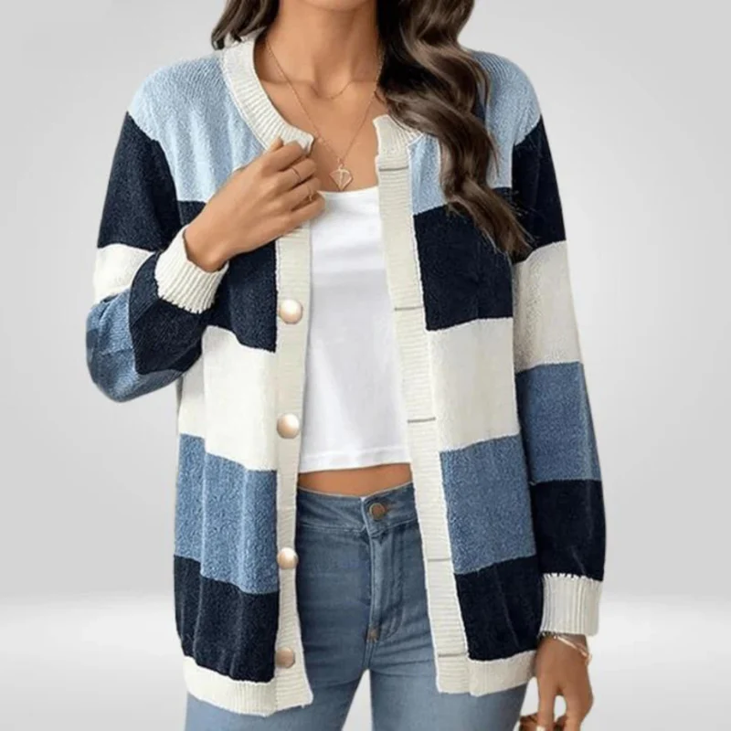 Cardigan femme imprimé Abigail col rond - Image 6