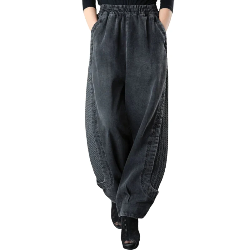 Pantalon Abigail taille haute velours côtelé