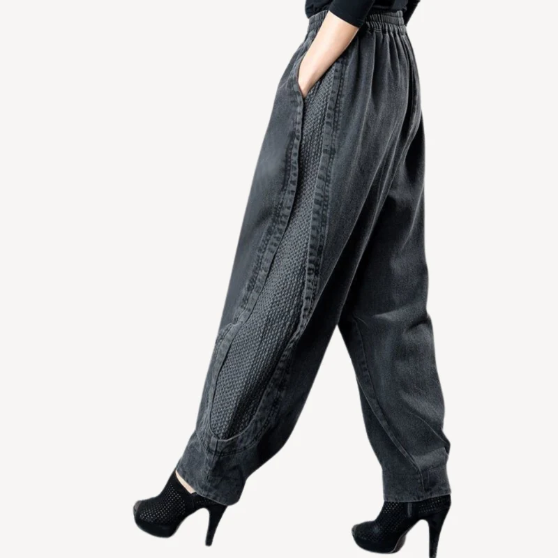 Pantalon Abigail taille haute velours côtelé - Image 2