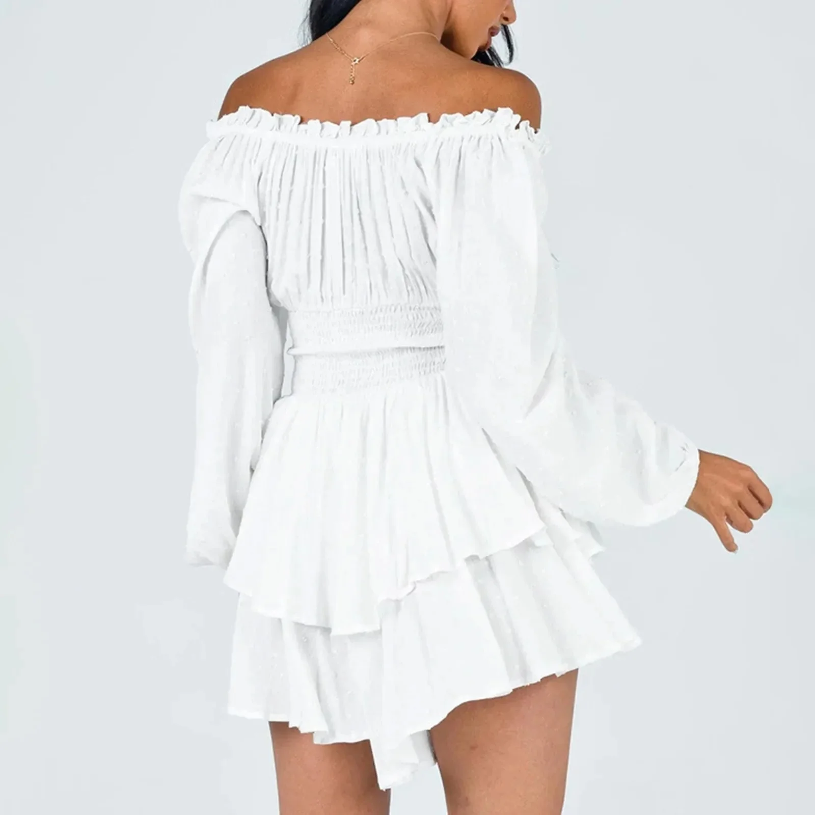Abigail - Robe mini épaules dénudées à volants - Image 4