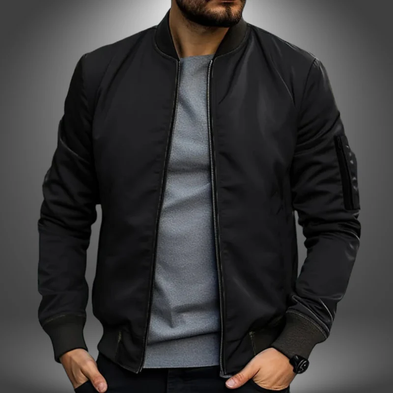 Veste homme slim zippée à col montant - Image 10