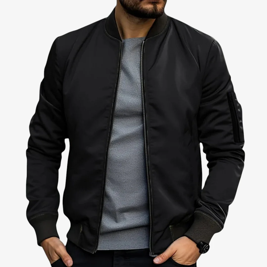 Veste homme slim zippée à col montant - Image 2