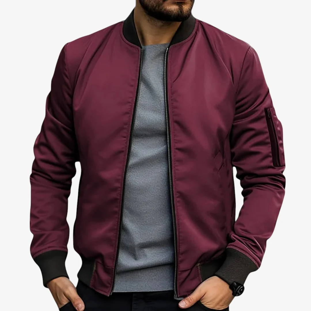 Veste homme slim zippée à col montant - Image 5