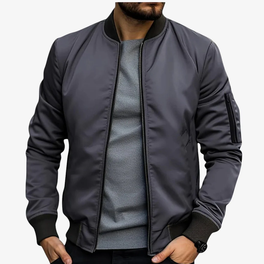 Veste homme slim zippée à col montant - Image 6