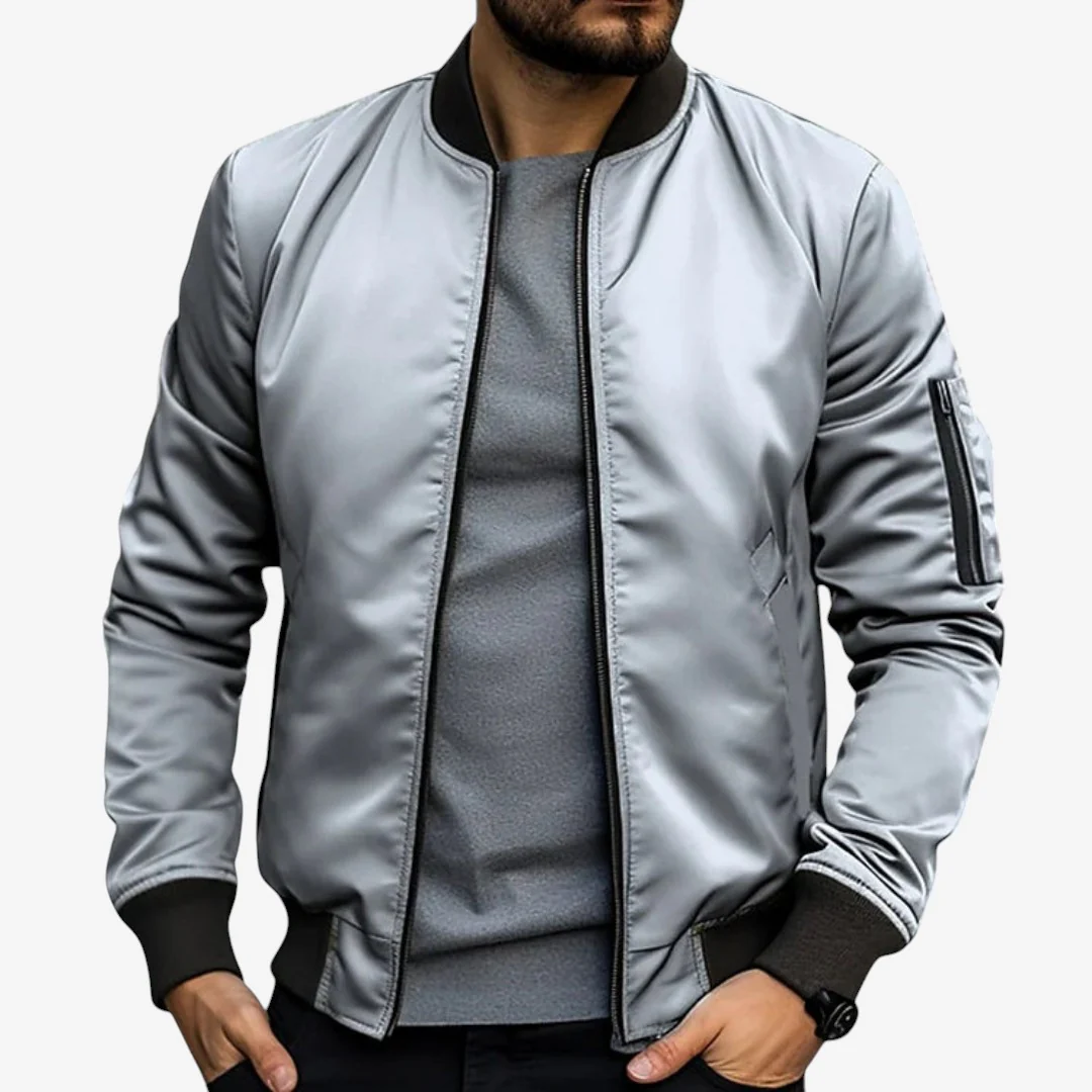 Veste homme slim zippée à col montant - Image 8