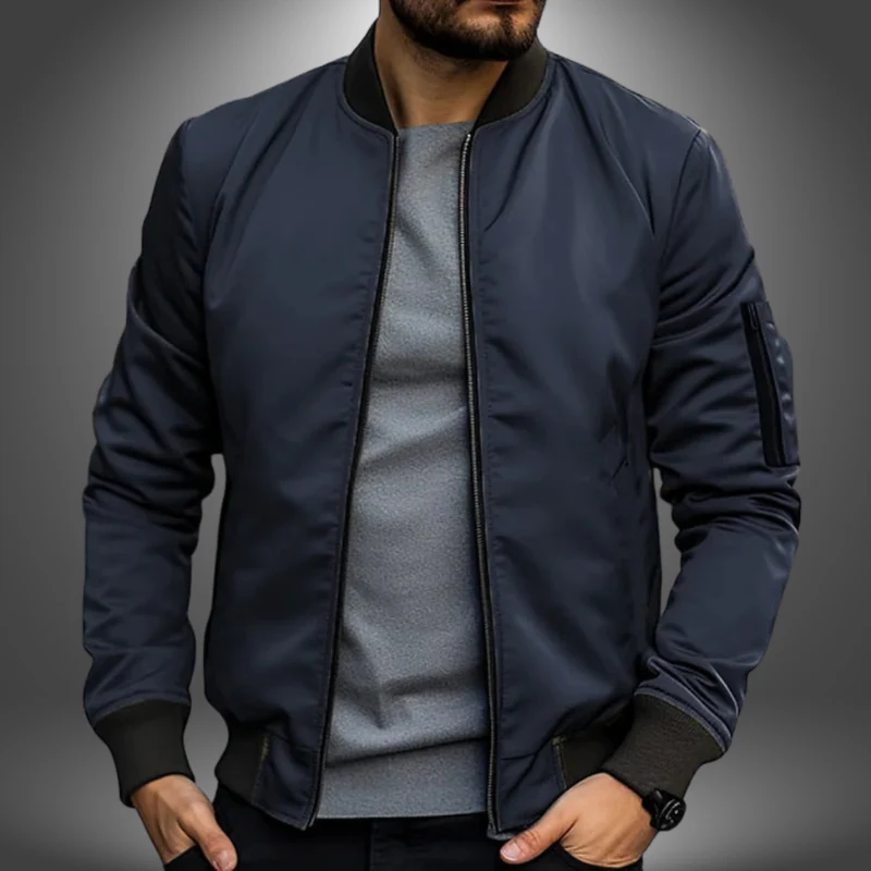 Veste homme slim zippée à col montant - Image 9