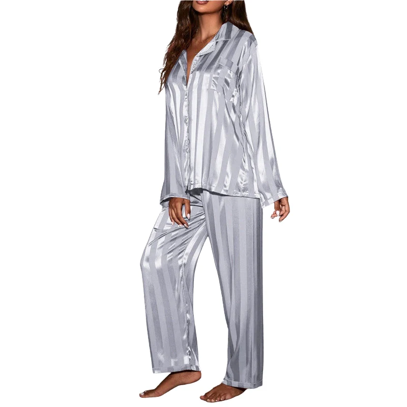 Pyjama Femme Manches Longues et Pantalon Ample - Image 3
