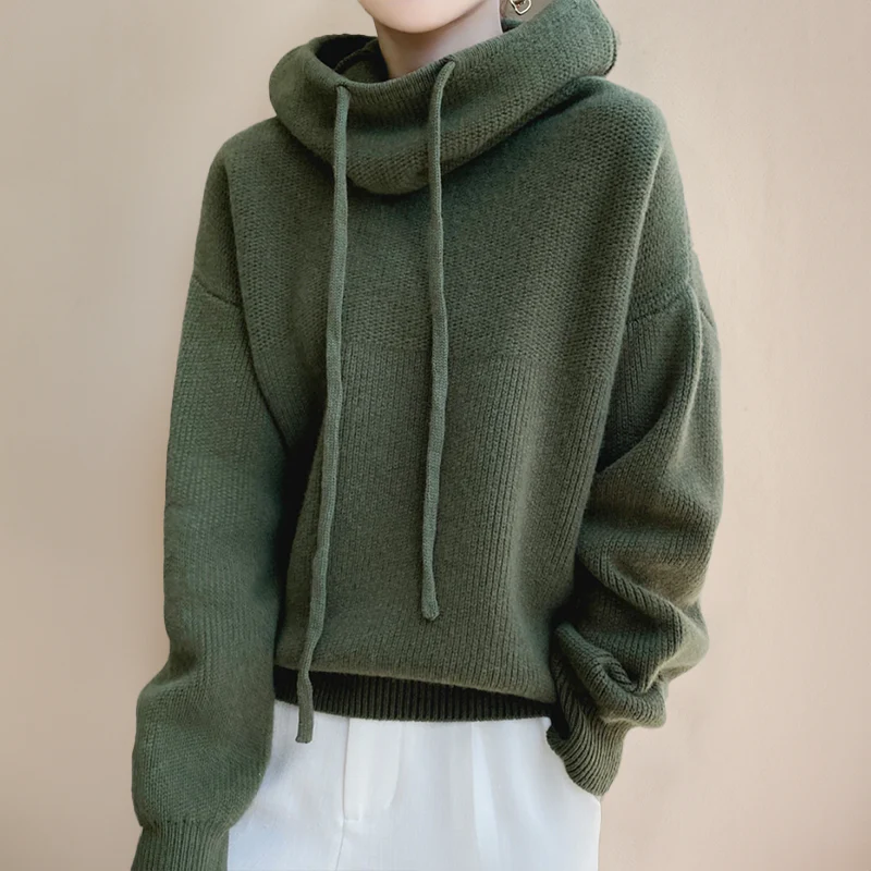 Pull à capuche polyvalent pour femme
