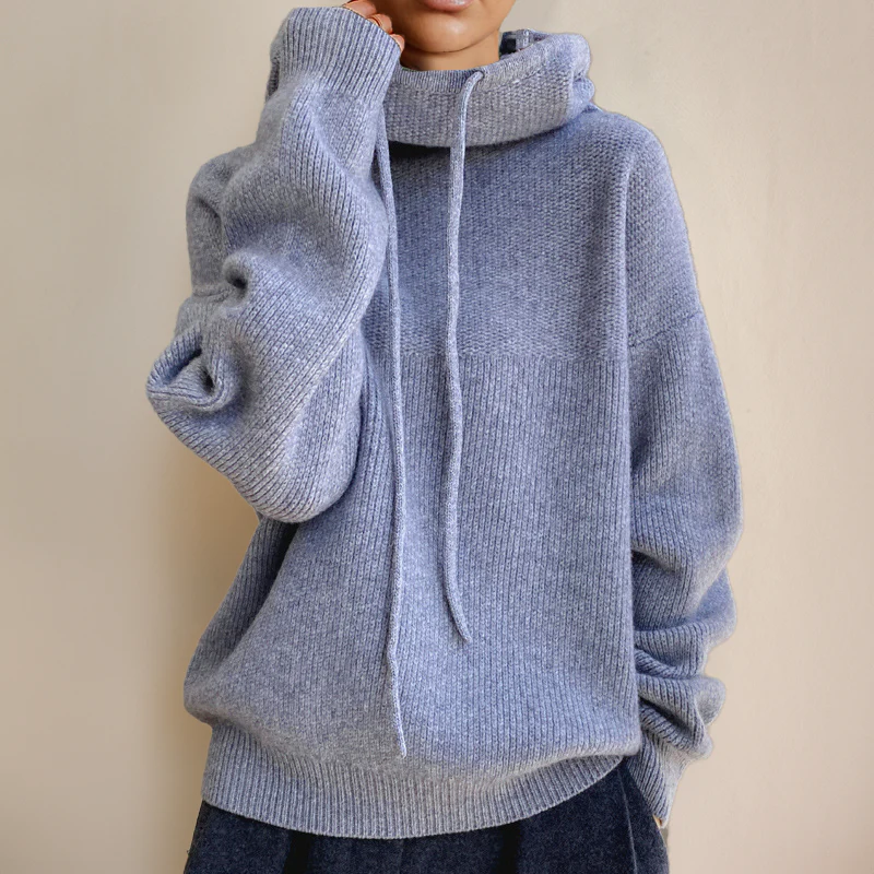 Pull à capuche polyvalent pour femme - Image 6