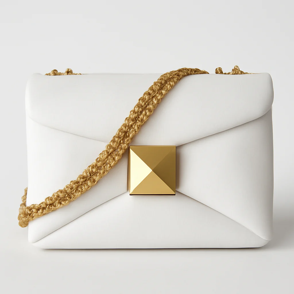 Sac bandoulière en cuir avec chaîne élégante et intérieur spacieux - Image 2