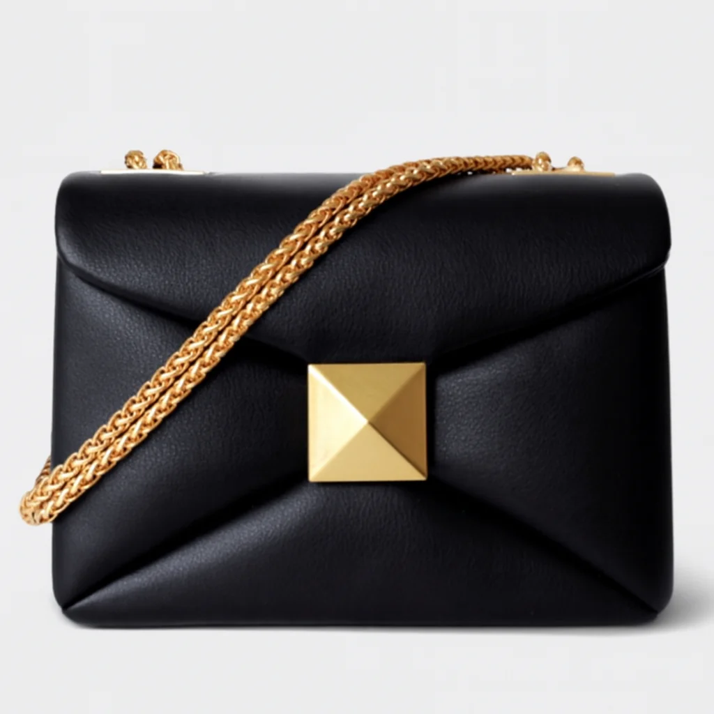 Sac bandoulière en cuir avec chaîne élégante et intérieur spacieux - Image 3