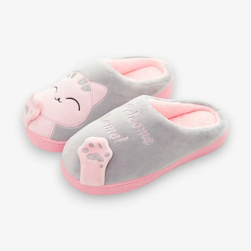 Chaussons à motif chat bout rond - Image 3