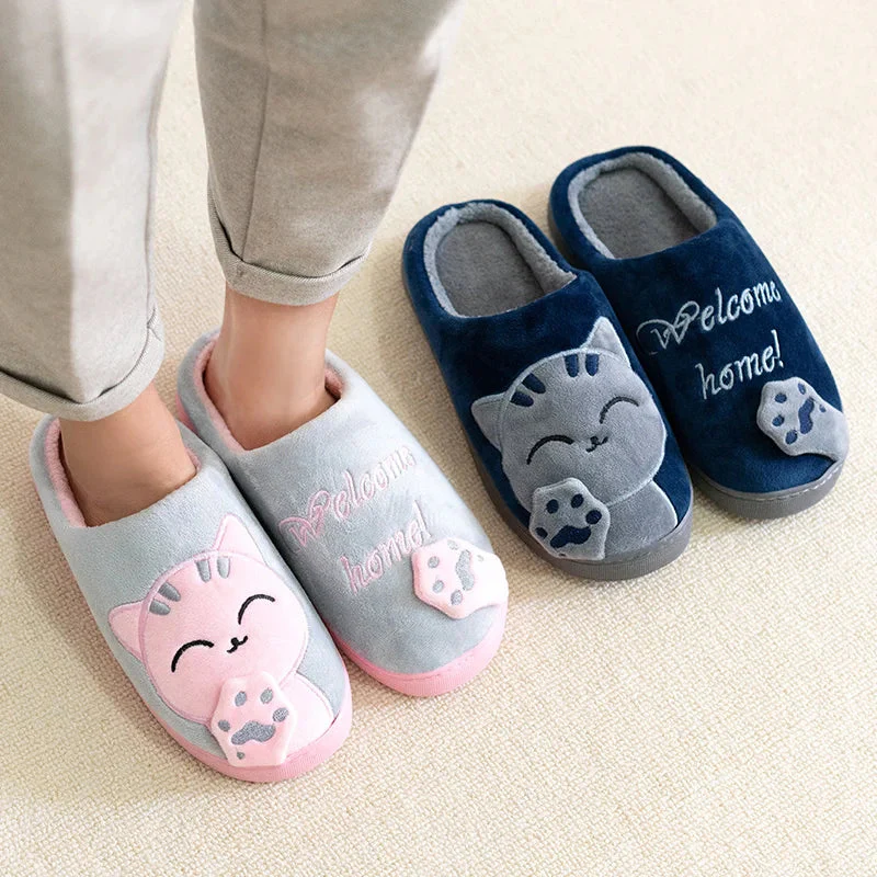 Chaussons à motif chat bout rond - Image 9