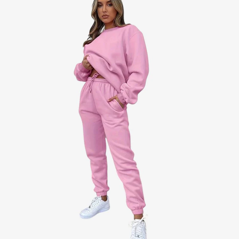 Ensemble 2 pièces Aisha haut manches longues + pantalon à cordon