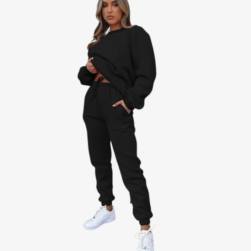 Ensemble 2 pièces Aisha haut manches longues + pantalon à cordon - Image 2