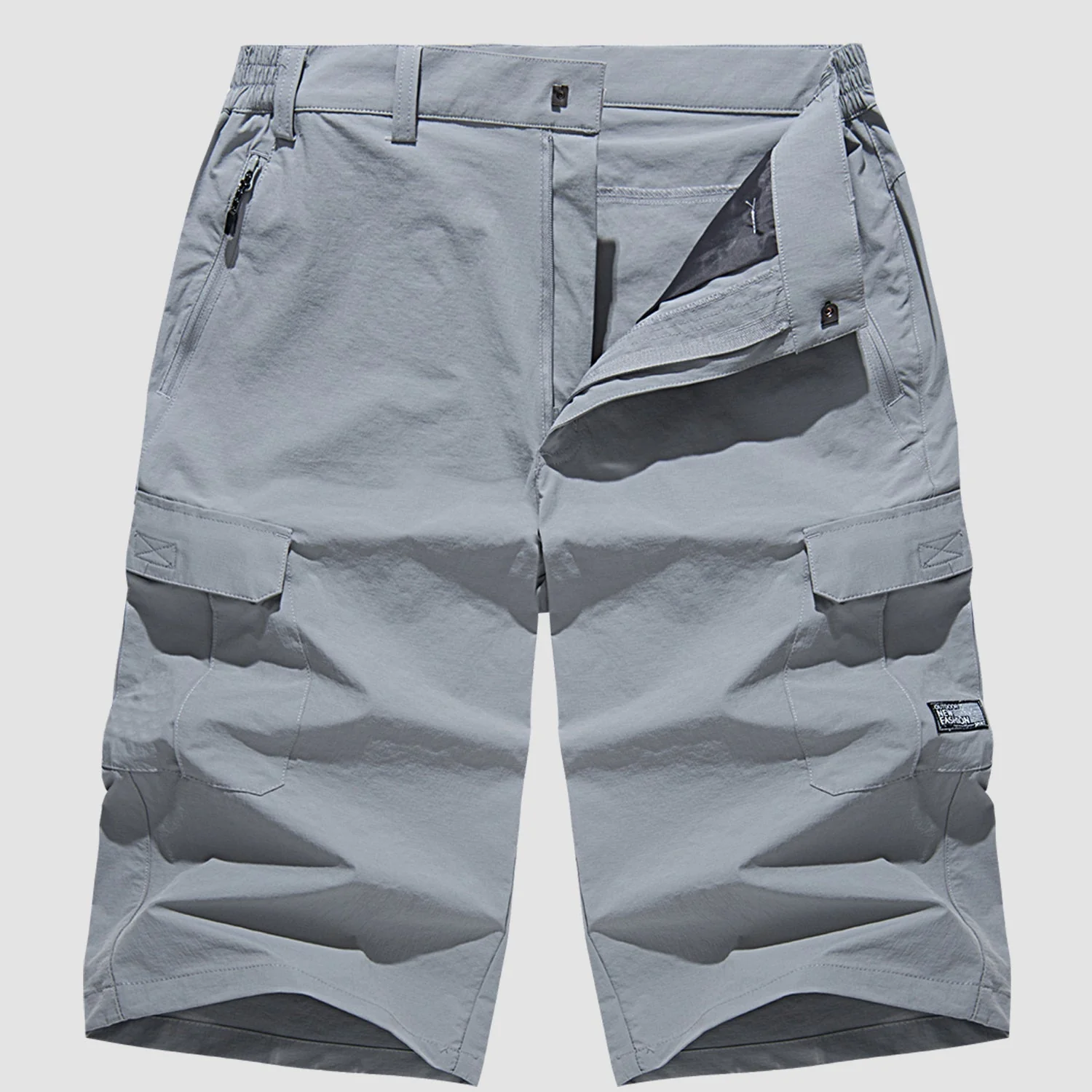 Short Cargo Léger Longueur Genou avec Multiples Poches