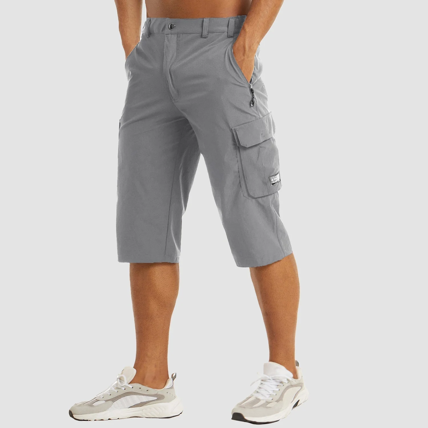 Short Cargo Léger Longueur Genou avec Multiples Poches - Image 11