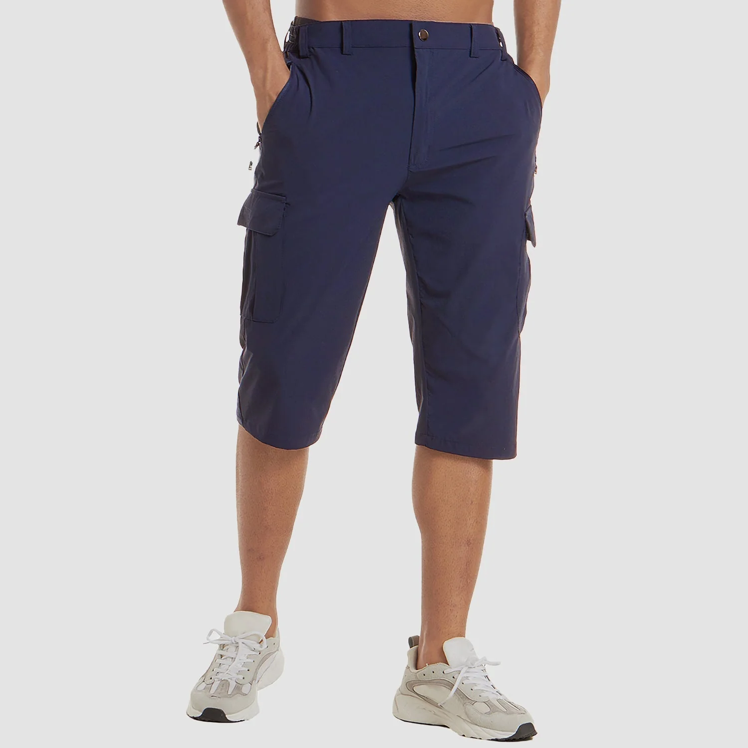 Short Cargo Léger Longueur Genou avec Multiples Poches - Image 13