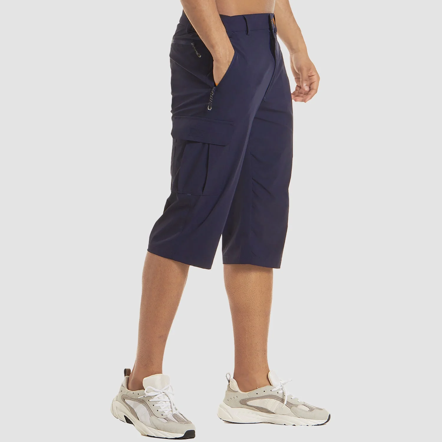 Short Cargo Léger Longueur Genou avec Multiples Poches - Image 15