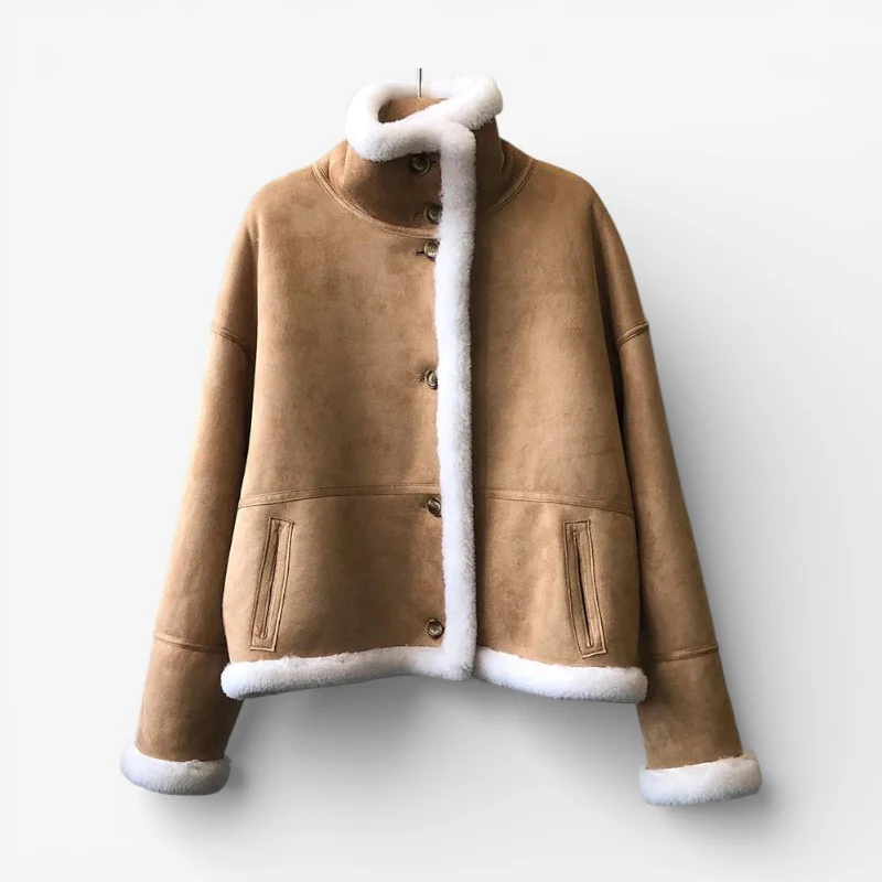 Alaya – Veste Ample à Manches Longues avec Poches et Col à Revers