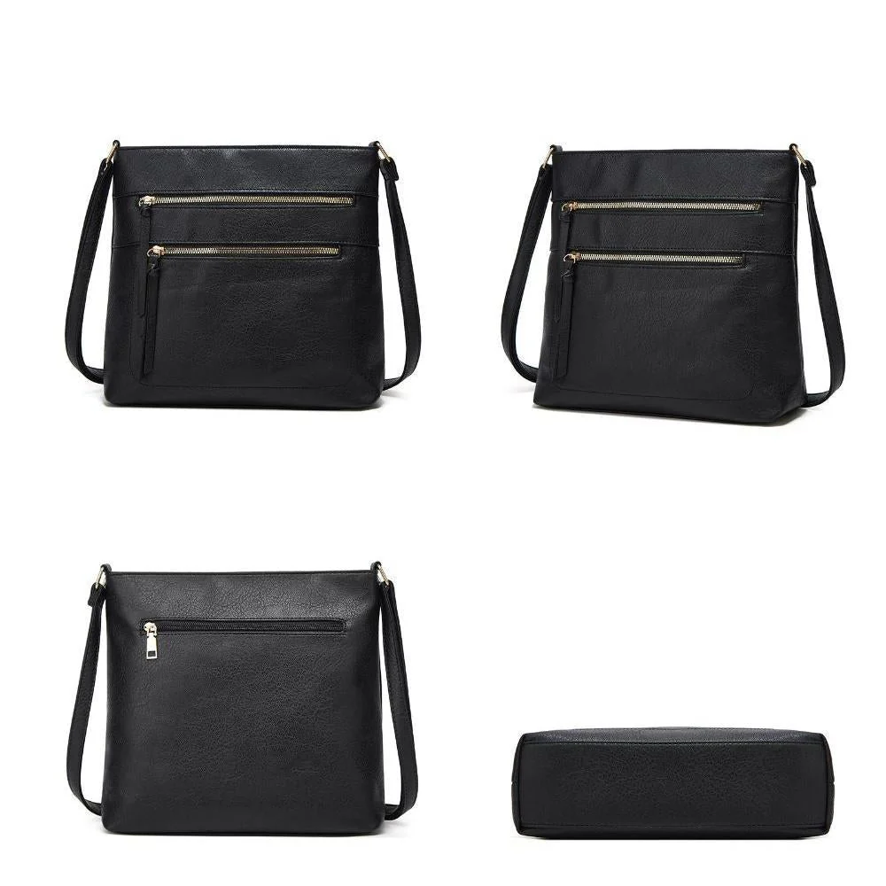 Sac bandoulière femme avec compartiments zippés - Image 6