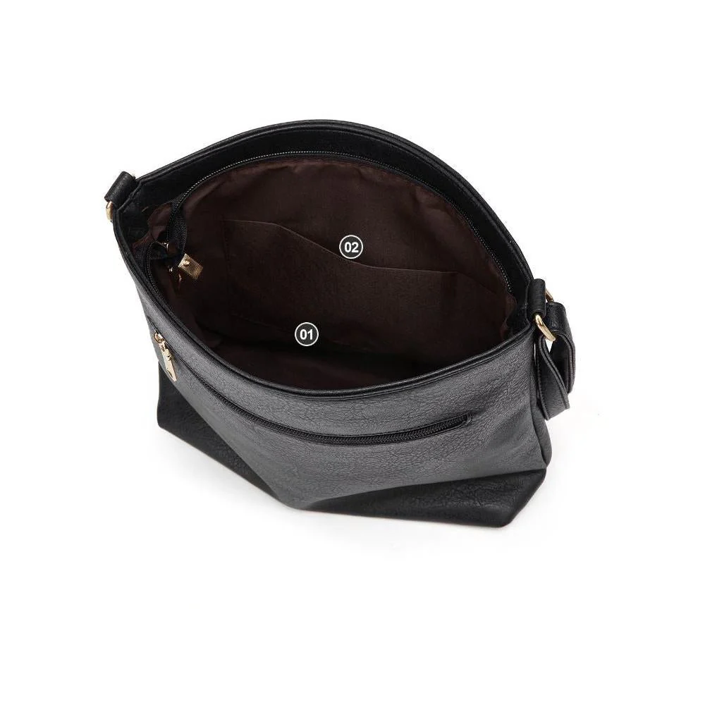 Sac bandoulière femme avec compartiments zippés - Image 7