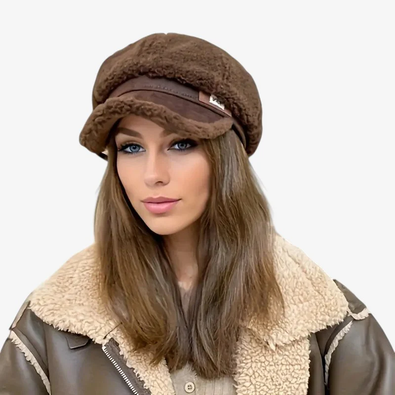 Alexis – Casquette octogonale à visière avec doublure polaire - Image 2