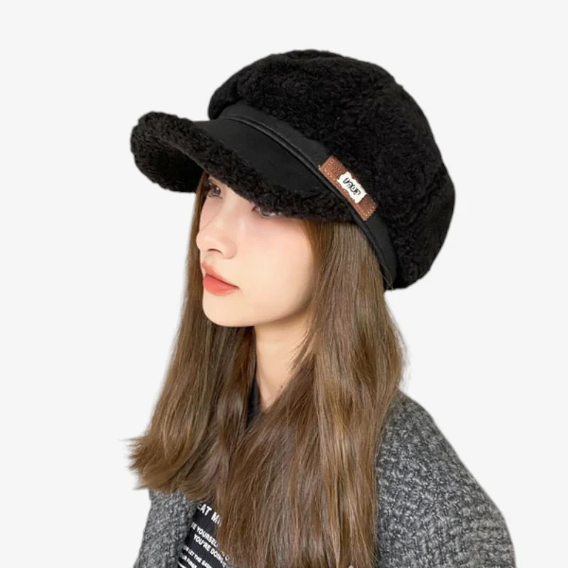 Alexis – Casquette octogonale à visière avec doublure polaire - Image 3