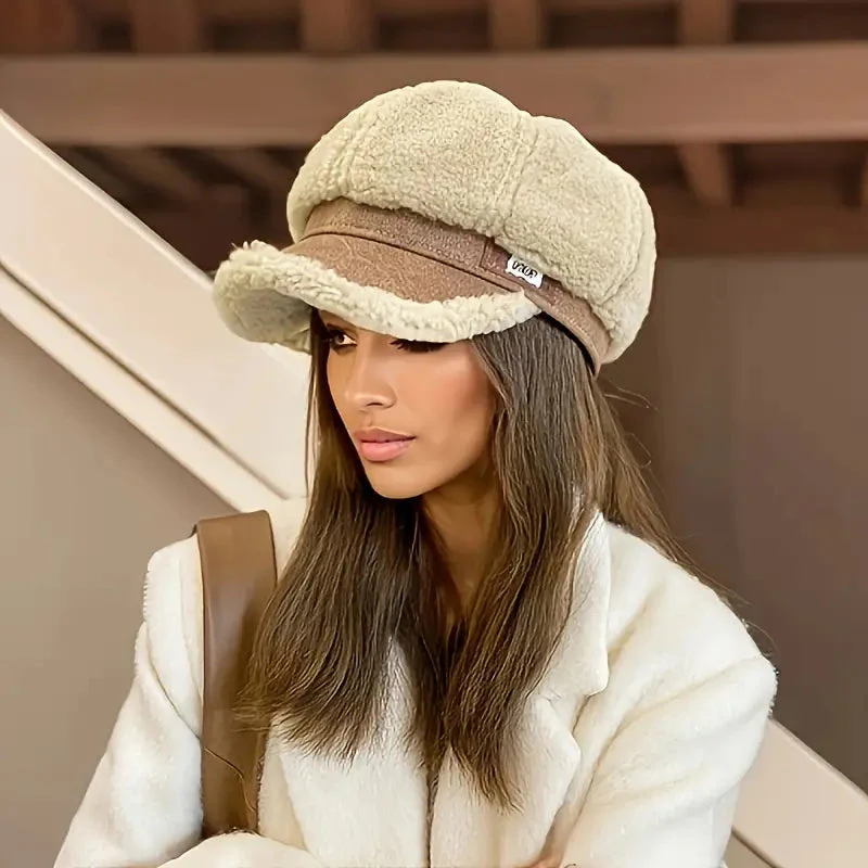 Alexis – Casquette octogonale à visière avec doublure polaire - Image 4