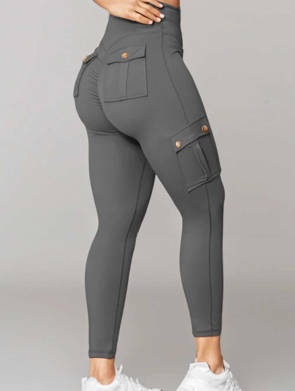 Pantalon taille haute femme multi-poches - Image 2