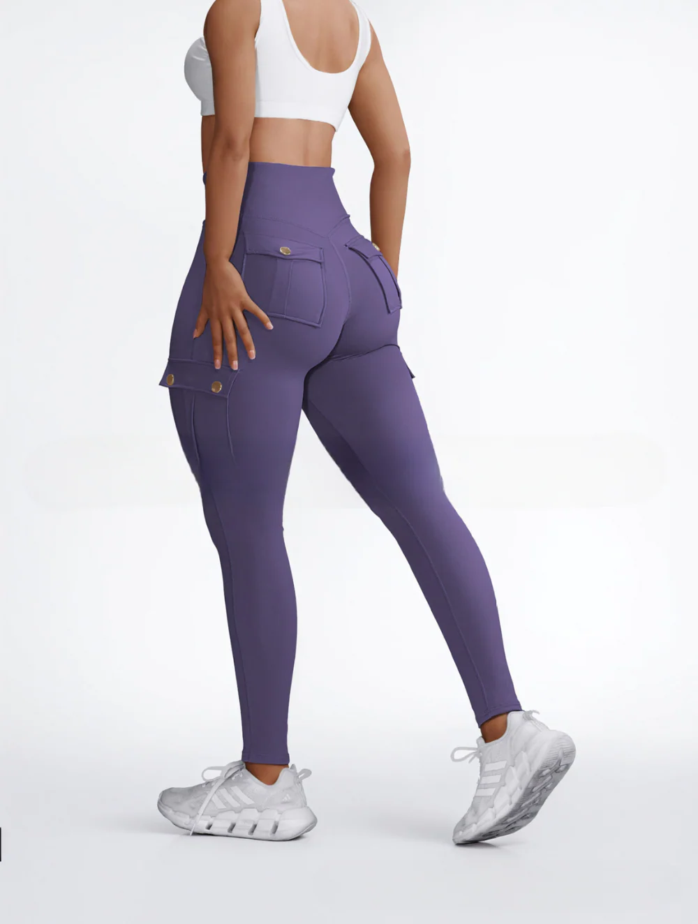 Pantalon taille haute femme multi-poches - Image 8