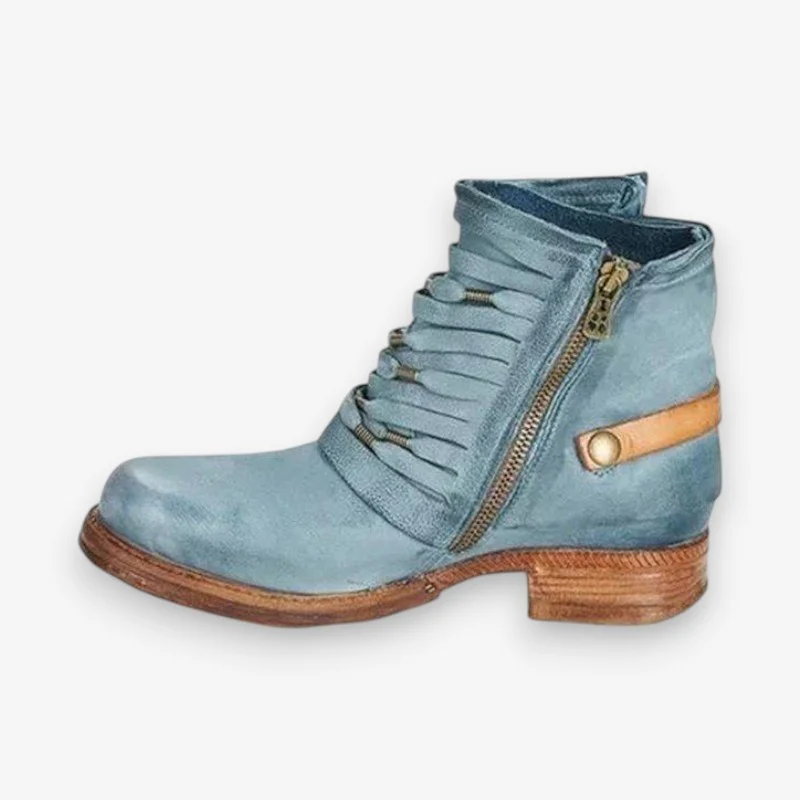 Alora – Chaussures à bout rond avec semelle antidérapante et fermeture éclair latérale - Image 2
