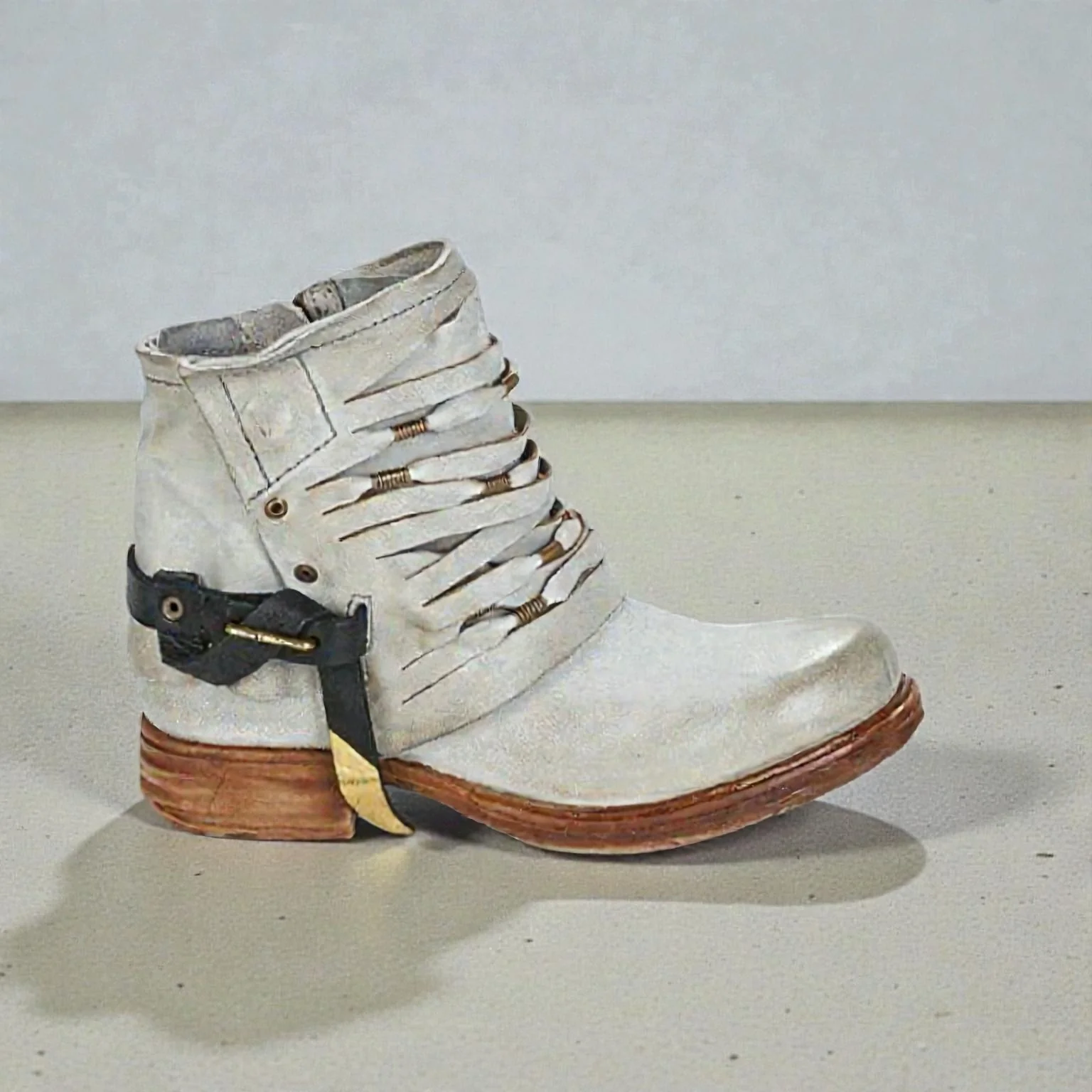 Alora – Chaussures à bout rond avec semelle antidérapante et fermeture éclair latérale - Image 5