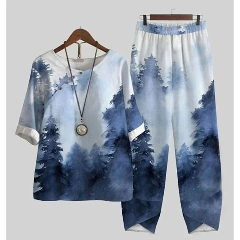 Ensemble deux pièces Alyse chemise manches courtes pantalon large - Image 7