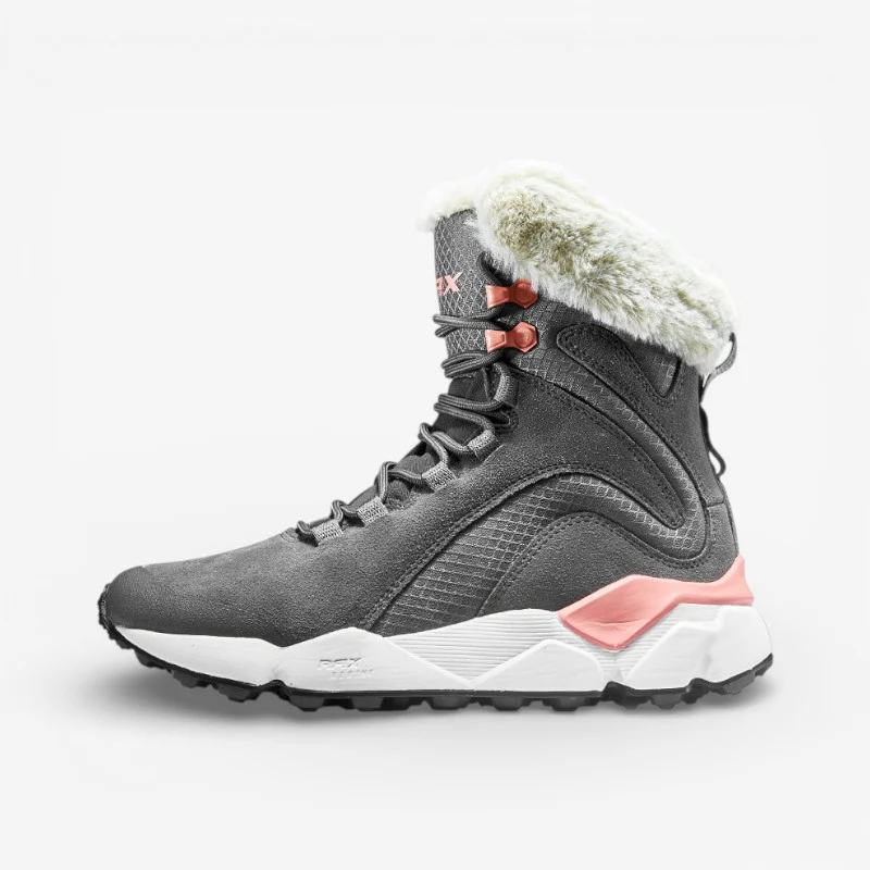 Amanda – Bottines à lacets avec semelle antidérapante et détails en fourrure - Image 2