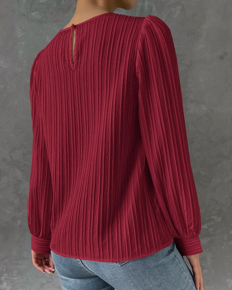 Amara - Chemise femme manches lanternes sophistiquées - Image 5
