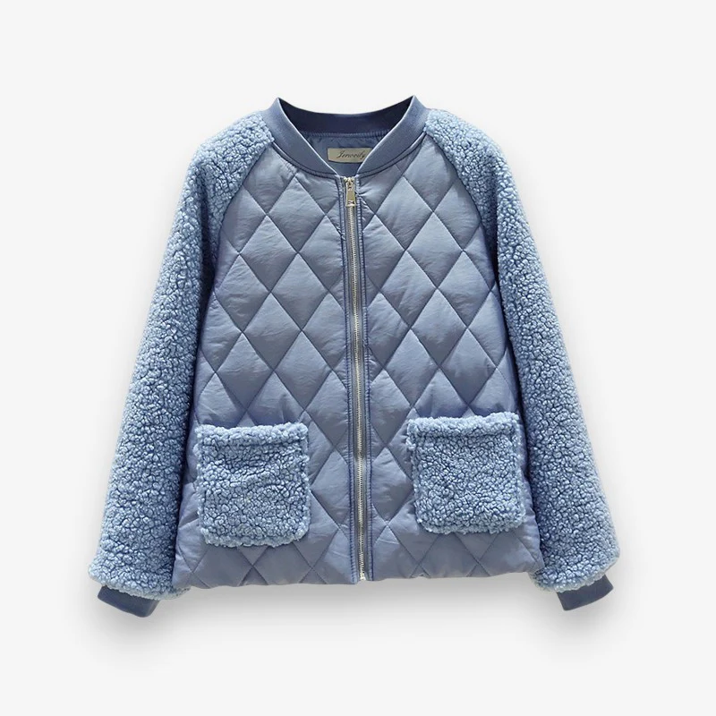 Veste femme zippée ample col rond manches longues - Image 2