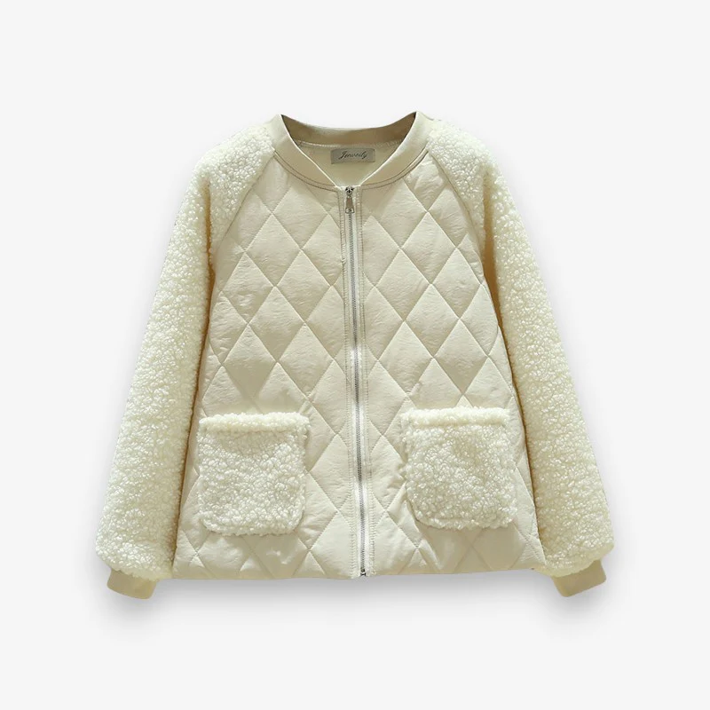Veste femme zippée ample col rond manches longues - Image 4