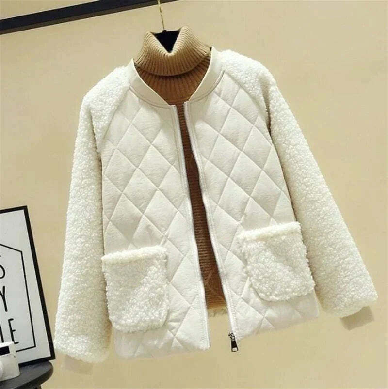 Veste femme zippée ample col rond manches longues - Image 6