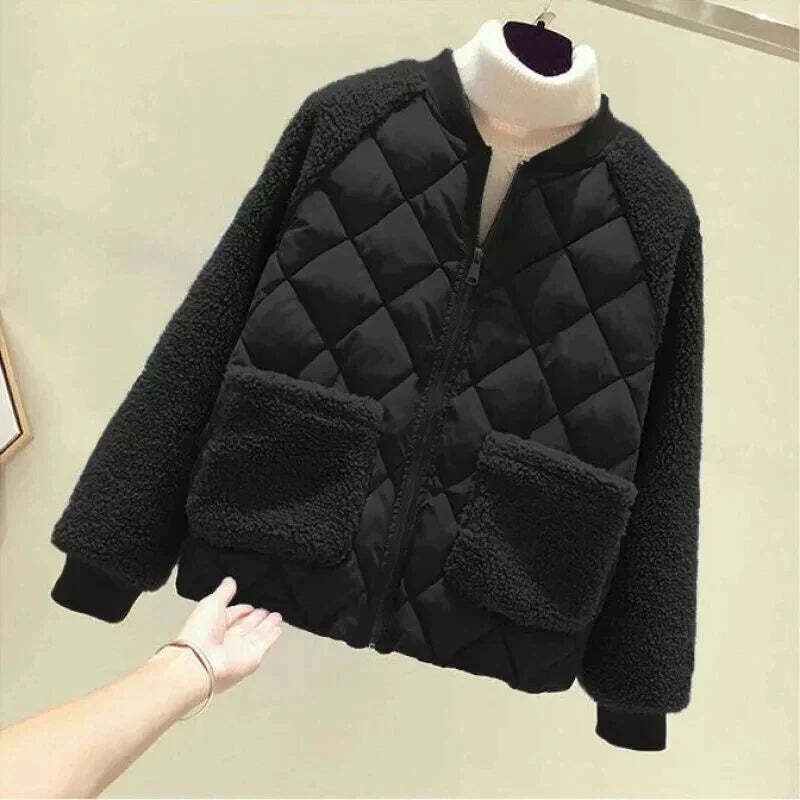 Veste femme zippée ample col rond manches longues - Image 7