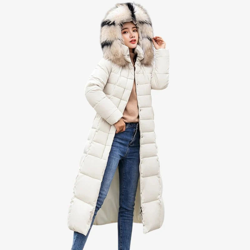 Manteau à capuche coupe ample avec fermeture zippée