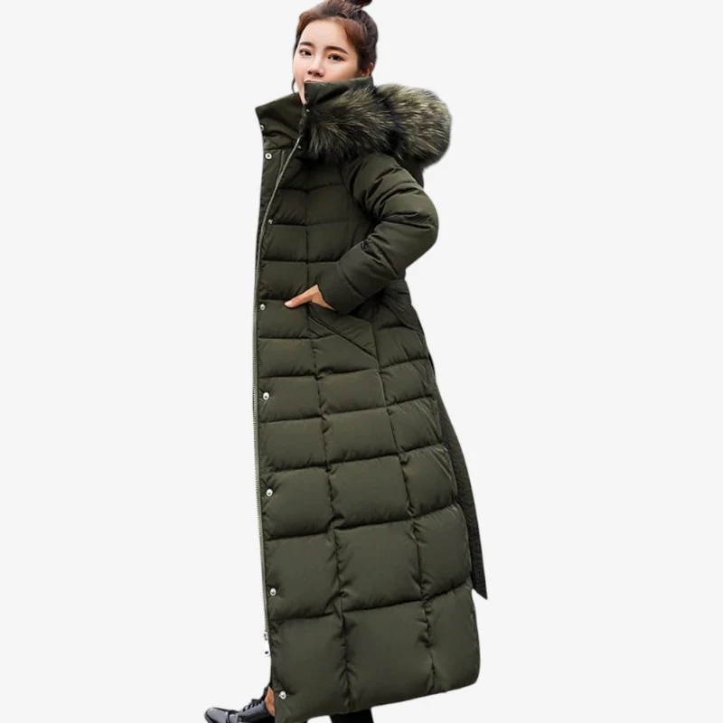Manteau à capuche coupe ample avec fermeture zippée - Image 3