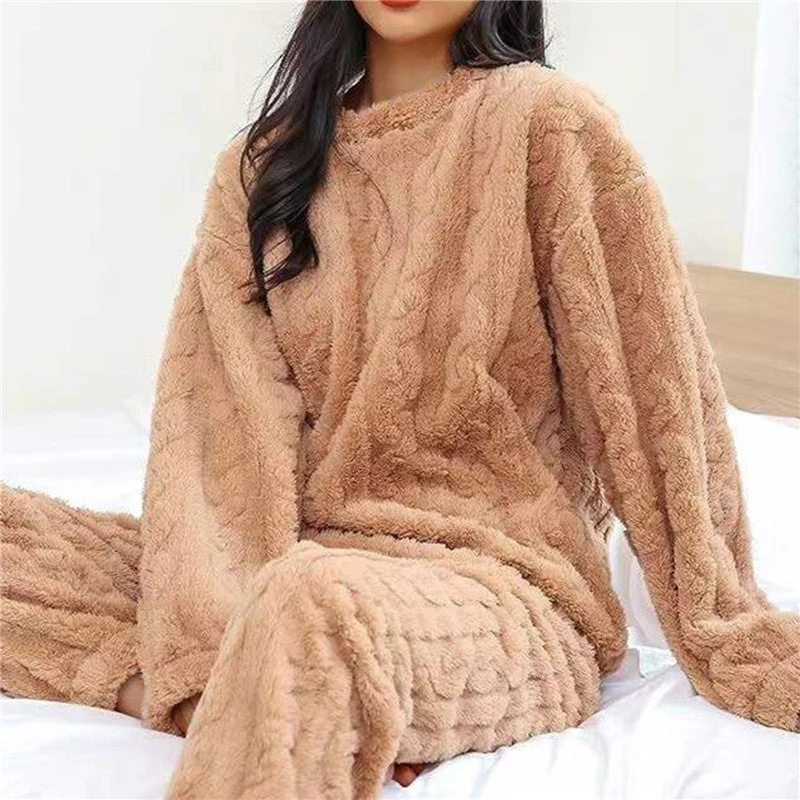Ensemble pyjama femme 2 pièces en polaire douce - Image 5