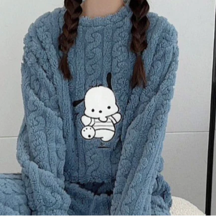 Ensemble pyjama femme 2 pièces en polaire douce - Image 8