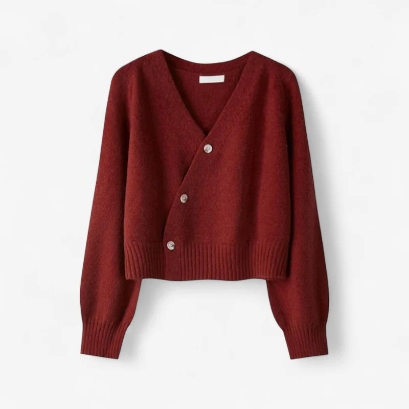 Pull femme ample col V manches longues